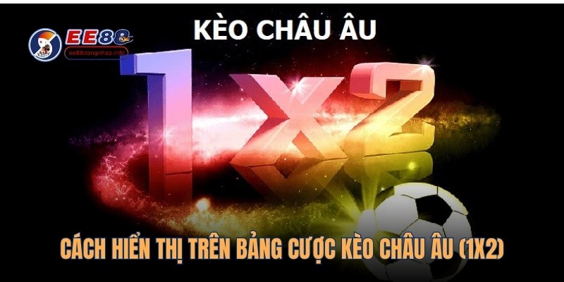 Cách hiển thị trên bảng cược kèo châu Âu (1x2)