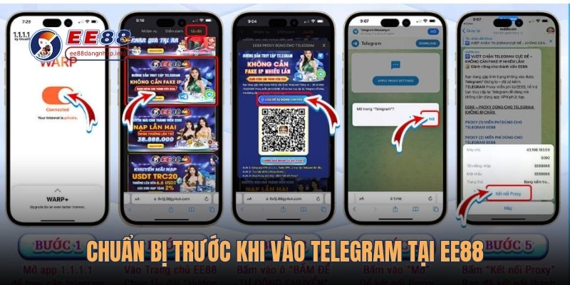 Chuẩn bị trước khi vào Telegram tại EE88
